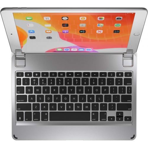  [아마존베스트]Brydge 10.2 Wireless Keyboard Compatible with iPad (7th Gen, 2019 & 8th Gen, 2020), Backlit Keys, Long Battery Life (Silver)