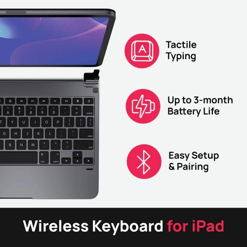  [아마존베스트]Brydge 11.0 Pro Wireless Keyboard | Compatible with iPad Pro 11-inch (2018 & 2nd Gen, 2020) | Backlit Keys | Long Battery Life | (Space Gray)