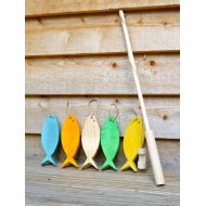 /Etsy wooden fishing set