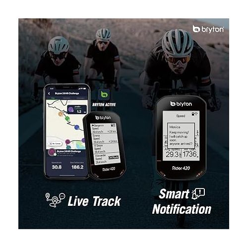  Bryton Rider 420 Wireless GPS Bike/Cycling Computer. Compatible with Bike Radar, 35hrs Long Battery Life, Navigation with Turn-by Turn Follow Track. Bluetooth ANT Bicycle Computer