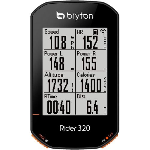  [아마존베스트]Bryton Rider 320E GPS Cycle Computer. Simple but Powerful. Support 5 Satellite Systems. 35hrs Long Battery Life. Support ANT+/BLE Cadence, Speed, HRM Sensors. Support ANT+ Power Me