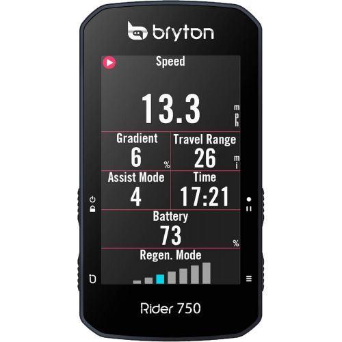  [아마존베스트]Bryton Rider 750 GPS Bike Computer. USA Map Version. Color Touchscreen, Maps & Navigation, Smart Trainer Workout, Radar Support, 20h Battery, E-Bike Compatible, ANT+ Sensor Support