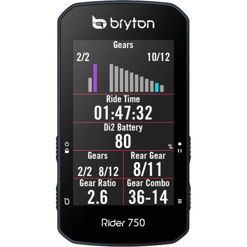  [아마존베스트]Bryton Rider 750 GPS Bike Computer. USA Map Version. Color Touchscreen, Maps & Navigation, Smart Trainer Workout, Radar Support, 20h Battery, E-Bike Compatible, ANT+ Sensor Support