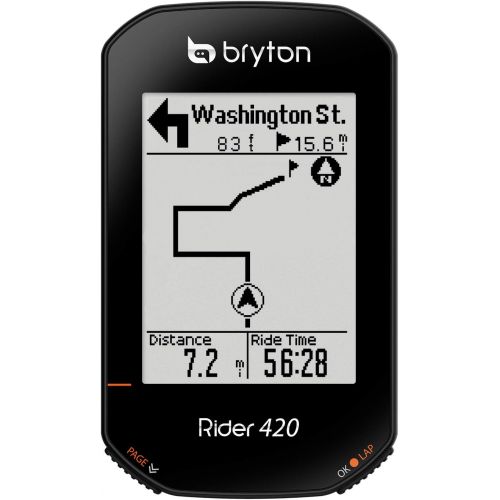  [아마존베스트]Bryton Rider 420 GPS Cycle Computer. 35hr Long Battery Life, Bread-Crumb Trail with Turn-by Turn Follow Track. 5 Satellites Systems Support for Better Accuracy.