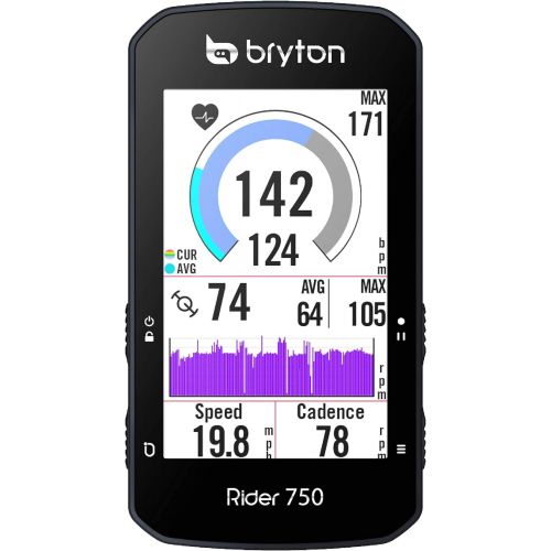  [아마존베스트]Bryton Rider 750 GPS Bike Computer. USA Map Version. Color Touchscreen, Maps & Navigation, Smart Trainer Workout, Radar Support, 20h Battery, E-Bike Compatible, ANT+ Sensor Support