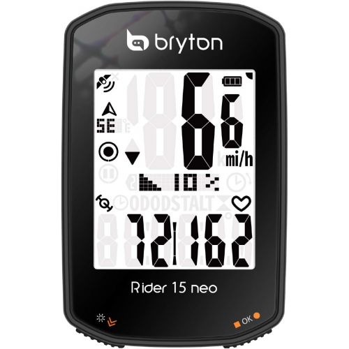  Bryton Rider 15 neo GPS Bike/Cycling Computer Device Only: Twist Click Go! 3 Satellite System. 16 Hr Battery Life. Supports BLE Speed, Cadence, Heart Rate Sensors. Backlight. Smart