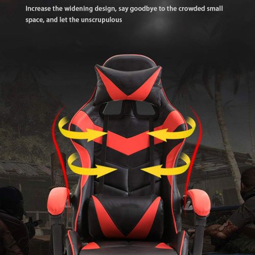  Bseack Swivel Chair Swivel Chair, Ergonomic Design Retractable Footrest Elevating Rotary High Back Office Chair for Esports Office (Size : Nylon feet)