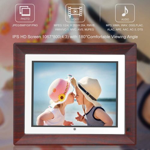  [아마존베스트]Bsimb BSIMB Digital Picture Frame Digital Photo Frame 9 Inch IPS Display 1067x800(4:3) Hi-Res Digital Photo & HD Video Frame with Motion Sensor USB/SD Card Playback Calendar Remote Contr