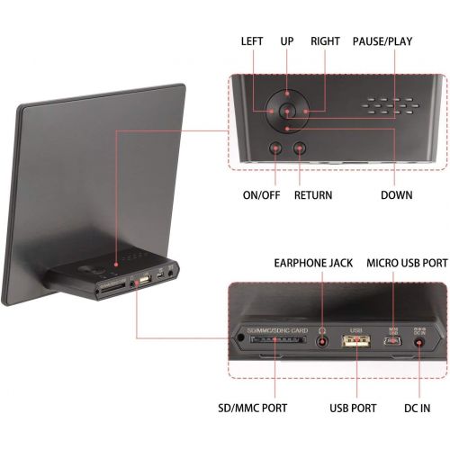  [아마존베스트]Bsimb BSIMB Digital Picture Frame Digital Photo Frame 8 Inch 1024x768 (4:3) Hi-Res LED Display Electronic Photo Frame with Remote Control Support USB Stick/SD Card M12