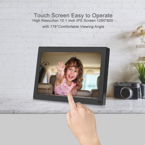  [아마존베스트]Bsimb BSIMB Digital Picture Frame 10.1 Inch WiFi 16GB Digital Photo Frame 1280x800 IPS Touch Screen Auto Rotate Motion Sensor Add Photos/Videos from iPhone & Android App/Twitter/Facebook