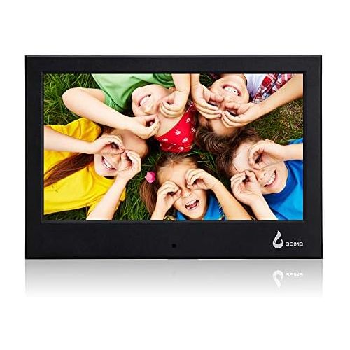  [아마존베스트]Bsimb BSIMB Digital Picture Frame 7 Inch 800x480(16:9) Digital Photo Frame with Built-in Calendar/Clock and Auto Turn On/Off Function Support Up to 32GB SD/MMC/SDHC Card (Black)