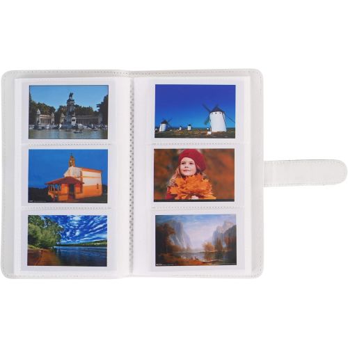  Bsuuy Mini Photo Album - Fits for Fujifilm Instax Mini 11 9 8 8+ 90 25 7s 50s, Polaroid Snap PIC-300, Kodak Mini 3-Inch Film, Free Desk Calendar Album (108 Pocket Grassland)