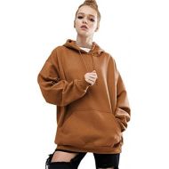 [아마존베스트]Btruely Womens Autumn Winter Hoodies Sweatsuit Casual Women Outwear (XXXL, Brown)