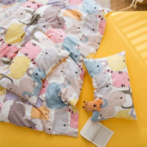  BuLuTu Dinosaur Queen Kids Duvet Cover White Boys Girls 100% Cotton,3 Pieces Premium Soft Reversible Dino Forest Print Teen Bedding Sets FullQueen with Zipper Closure and Ties,Cut