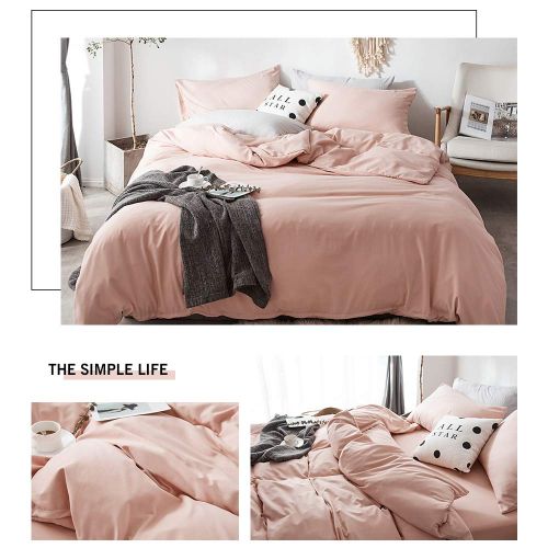  BuLuTu Silver Gray Duvet Cover Set Twin Boys Girls with Zipper Closure and Ties,Luxury Washed Cotton Super Soft Twin Duvet Cover for Kids Adults,Solid Modern 3 Pieces Bedding Sets,