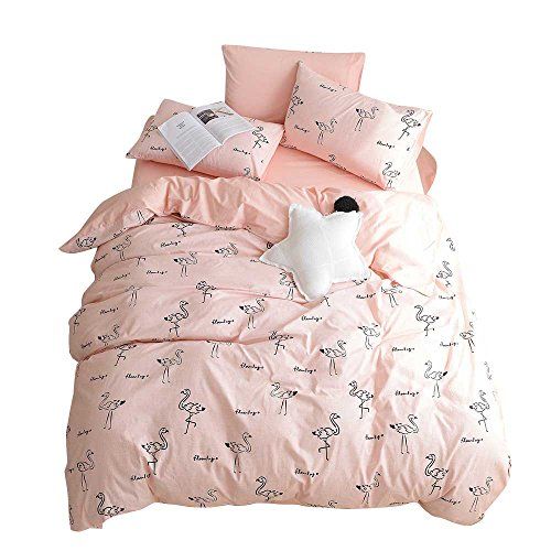  BuLuTu Kids Duvet Cover Full Set 100% Cotton English Alphabet Print Pattern Queen Bedding Sets With 2 Pillow Shams-Premium White Bedding Collections 3 Pieces Zipper Closure For Chi