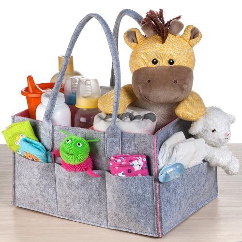 Bubbaloo Baby Diaper Caddy Organizer, Nursery Storage Organizer, Portable Changing Table Basket Great Bin for...