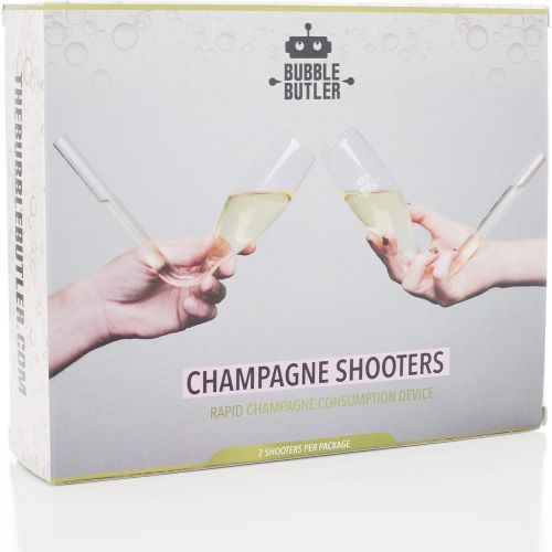  [아마존베스트]Bubble Butler Champagne Flutes, Champagne Shooters, Guzzler Glasses - Champagne Bong Party, Prosecco Glasses, Bridesmaids Gifts, Bachelorette Party Favors, Outdoor Party (2 Pack)