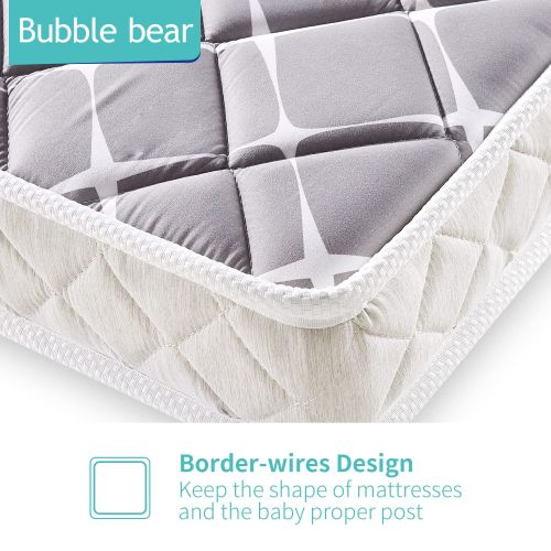  Bubble bear Premium Foam Hypoallergenic Infant Crib Mattress 52 x 27.6 x 5, Toddler Mattress, Ideal Mattress Firmness, Featuring Soft, Sturdy and Beautifully Designed，Toddler Bed M
