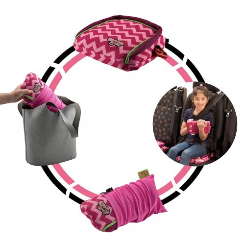  [아마존베스트]BubbleBum Inflatable Backless Booster Car Seat, Pink Chevron