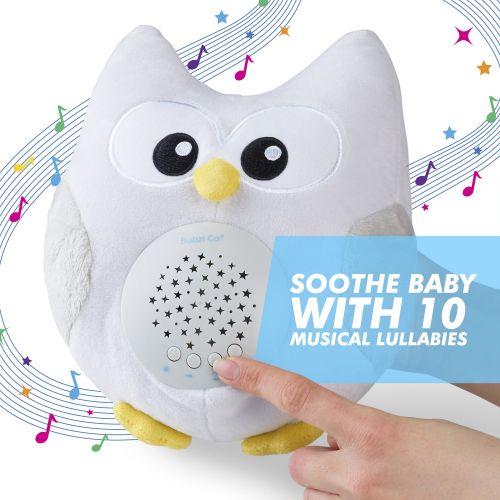  Bubzi Co Baby White Noise Sound Machine & Sleep Aid Night Light. New Baby Gift, Baby Essentials Woodland Owl Decor Nursery & Portable Soother Stuffed Animals Owl for Crib to Comfor