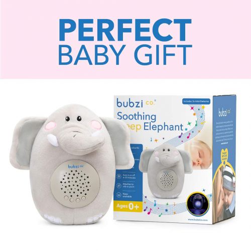  [아마존 핫딜] Bubzi Co Baby Toys Elephant White Noise Sound Machine, Toddler Sleep Aid Night Light, Unique Baby Girl Gifts & Baby Boy Gifts, Baby Shower Gifts, Portable Baby Soother, New Baby Gi