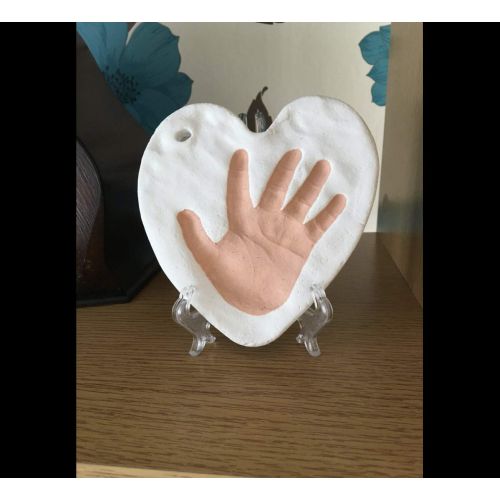  [아마존베스트]Bubzi Co Baby Footprint Handprint Clay Ornament Kit for Newborns Girls and Boys, Personalized Baby...