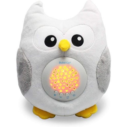  Bubzi Co Baby Toys Owl White Noise Sound Machine, Toddler Sleep Aid Night Light, Unique Baby Girl Gifts & Baby Boy Gifts, Woodland Baby Shower, Portable Baby Soother, New Baby Gift