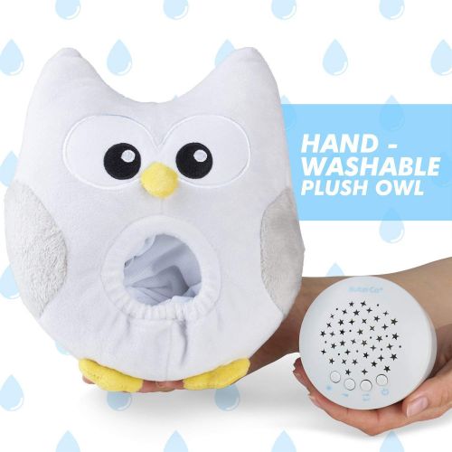  Bubzi Co Baby Toys Owl White Noise Sound Machine, Toddler Sleep Aid Night Light, Unique Baby Girl Gifts & Baby Boy Gifts, Woodland Baby Shower, Portable Baby Soother, New Baby Gift