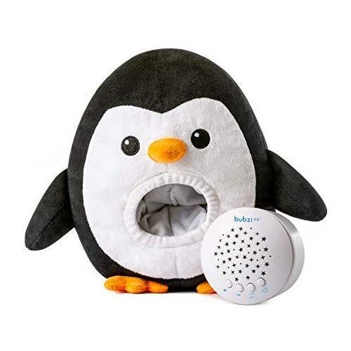  Bubzi Co Baby Toys Penguin White Noise Sound Machine, Toddler Sleep Aid Night Light, Unique Baby Girl Gifts & Baby Boy Gifts, Baby Shower Gifts, Portable Baby Soother, New Baby Gif