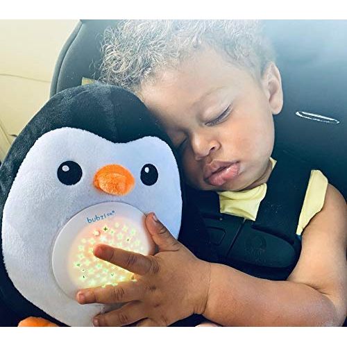  Bubzi Co Baby Toys Penguin White Noise Sound Machine, Toddler Sleep Aid Night Light, Unique Baby Girl Gifts & Baby Boy Gifts, Baby Shower Gifts, Portable Baby Soother, New Baby Gif