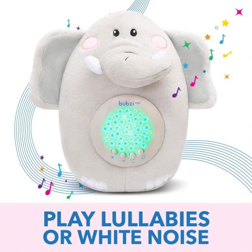  Bubzi Co Baby Toys Elephant White Noise Sound Machine, Toddler Sleep Aid Night Light, Unique Baby Girl Gifts & Baby Boy Gifts, Baby Shower Gifts, Portable Baby Soother, New Baby Gi