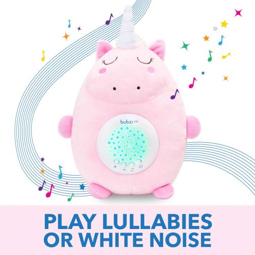  Bubzi Co Baby Toys Unicorn White Noise Sound Machine, Toddler Sleep Aid Night Light, Unique Baby Girl Gifts & Baby Boy Gifts, Baby Shower Gifts, Portable Baby Soother, New Baby Gif