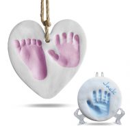 Bubzi Co Baby Handprint and Footprint Kit Ornament for Baby Girl Gifts & Baby Boy Gifts, Unique Baby Shower Gifts, Personalized Baby Gifts for Baby Registry, Keepsake Box Nursery D