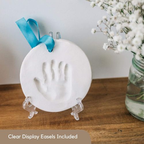  Bubzi Co Baby Handprint and Footprint Kit Ornament for Baby Girl Gifts & Baby Boy Gifts, Unique Baby Shower Gifts, Personalized Baby Gifts for Baby Registry, Keepsake Box Nursery D