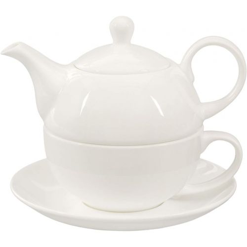  Buchensee Tea for one 400ml. Teeset aus Fine Bone China in fein-cremigem Weiss.