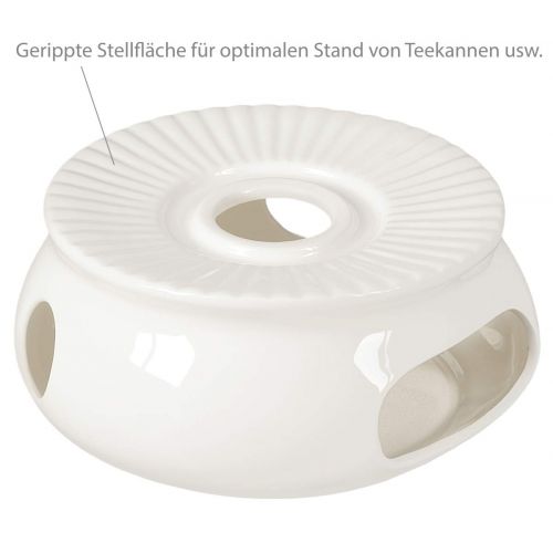  Buchensee Teekanne/Kaffeekanne 1,5 Liter mit Stoevchen. Fine Bone China Premium Qualitat in fein-cremigem Weiss