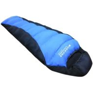 Buck703 First Goose Duck Down Sleeping Bag Cold Winter Outdoor Camping Hiking Hunting Quilt Blanket Double fabric Blue 1450g Filling Gift Air Pillows