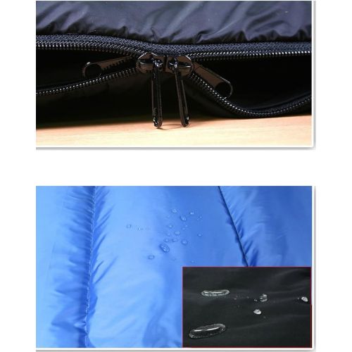  Buck703 First Goose Duck Down Sleeping Bag Cold Winter Outdoor Camping Hiking Hunting Quilt Blanket Double fabric Blue 1450g Filling Gift Air Pillows