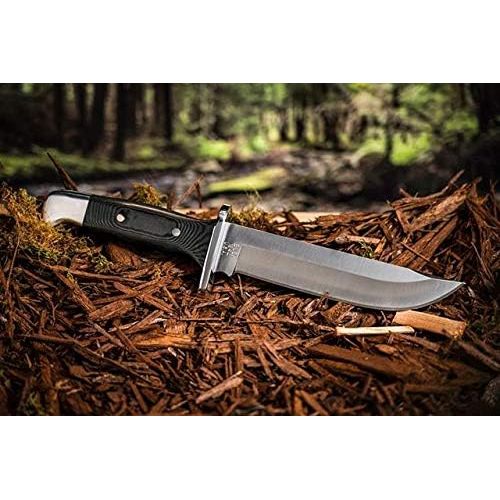  Buck Knives 124 Frontiersman Fixed Blade Knife with Leather Sheath