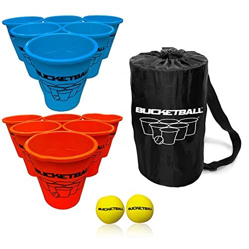  Bucket Ball - Beach Edition - Ultimate Beach, Pool, Yard, Camping, Tailgate, BBQ, Backyard, Lawn, Water, Wedding, Events, Indoor, Outdoor Game ? Best Gift Toy for Boys, Girls, Teen