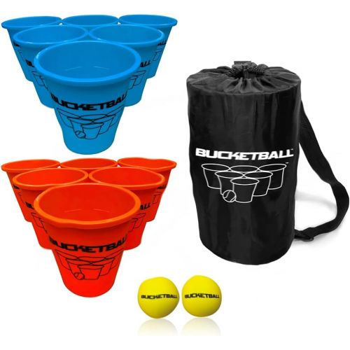  Bucket Ball - Beach Edition - Ultimate Beach, Pool, Yard, Camping, Tailgate, BBQ, Backyard, Lawn, Water, Wedding, Events, Indoor, Outdoor Game ? Best Gift Toy for Boys, Girls, Teen