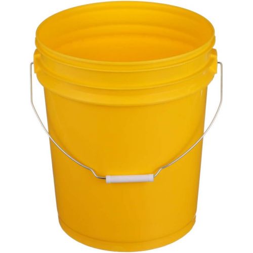  Bucket Boss The Bucketeer Bucket Tool Organizer in Brown, 10030 & Seachoice 90120 5-Gallon Plastic Bucket with Metal Handle Yellow