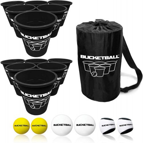  BucketBall - Team Color Edition - 12 Color Options - Ultimate Tailgate Game - Original Yard Pong Game