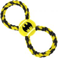 Buckle Down Dog Toy Rope Tennis Ball Batman Bat Icon Yellow Black Black Yellow Rope