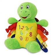 Buckle Toys - Bucky Turtle - Learning Activity Toy - Develop Motor Skills and Problem Solving - Counting and Color Recognition - Easy Travel Toy