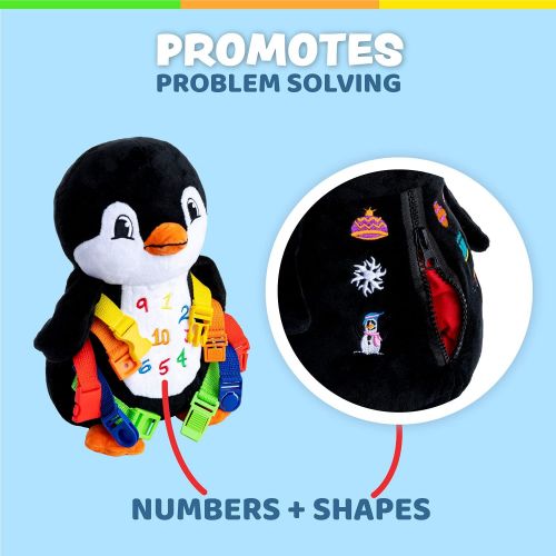  Buckle Toys Buckle Toy - Blizzard Penguin - Learning Activity Toy - Develop Motor Skills and Problem Solving - Counting and Color Recognition
