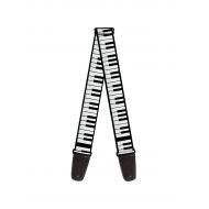 Buckle-Down Black and White Keyboard Piano Keys Guitar Strap