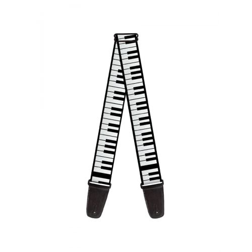  Buckle-Down Black and White Keyboard Piano Keys Guitar Strap