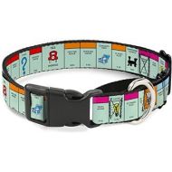 Buckle-Down American Monopoly Board Game Spaces Martingale Dog Collar, 1.5 Wide-Fits 13-18 Neck-Small